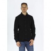 Enzo M Fleece Shirt, Black, S,  Långärmade Skjortor