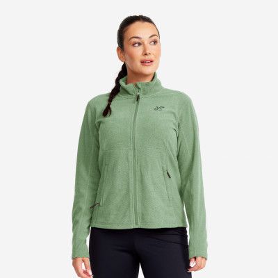 Essential Full-zip Fleece - Dam - Iceberg Green, Storlek:3XL - Dam>Tröjor>Fleece