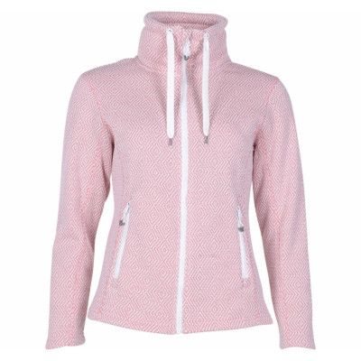 freida w melange fleece jacket, pink sand, 38,  weather report