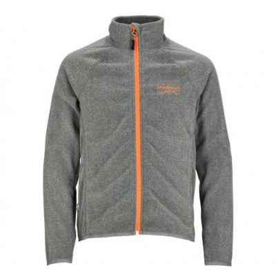 Geilo Fleece Jacket Jr, Charcoal Melange/ Orange, 170,  Swedemount Jackor