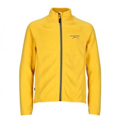 Geilo Fleece Jacket Jr, Mustard Yellow/Charcoal, 80,  Swedemount Jackor