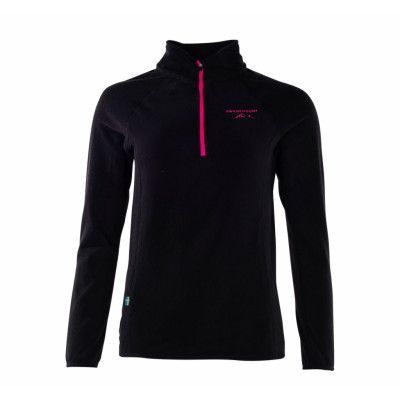 Geilo Half-Zip Fleece W, Black/Fresh Pink, 36,  Fleecetröjor