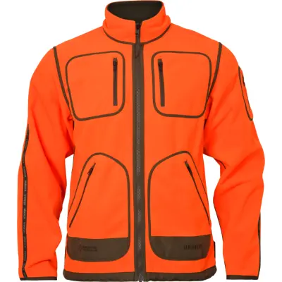 Härkila Men's Kamko Blaze Rev Fleece Shirt Orange Blaze/willow Green