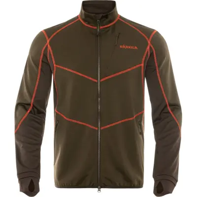 Härkila Scandinavian Fleece Jacket Willow Green/Shadow Brown