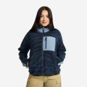 High Pile Fleece Jacket Dam Moonlit Ocean/Blueberry Curved Nature, Storlek:XS