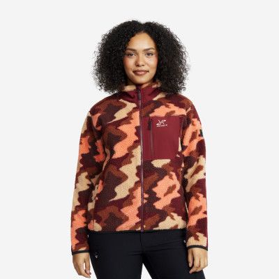 High Pile Fleece Dam Pomegranate, Storlek:4XL