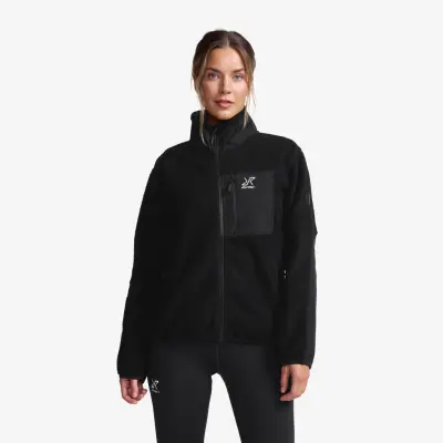 High Pile Fleece Jacket Dam Black, Storlek:XS