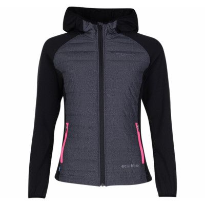 Hooded Hybrid Jacket W, Charcoal Melange/Black Melange, 38,  Jackor