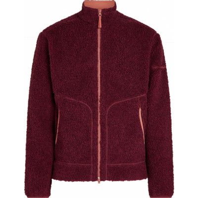 Icebreaker Women's Merino 800 Realfleece High Pile Longsleeves Zip Port Dk Hthr/cedar Wood