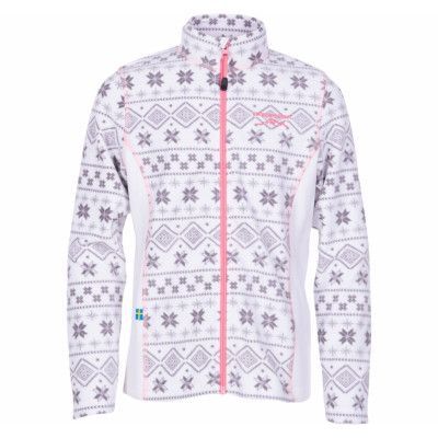 Idre Fleece Jr, White/Lt Grey, 130,  Tröjor