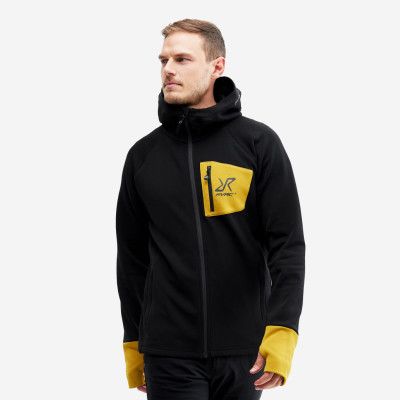 Illusion Hoodie - Herr - Black/Yellow, Storlek:XS - Herr>Tröjor>Hoodies