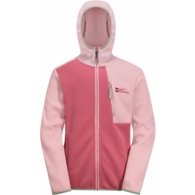 Jack Wolfskin Kids' Actamic Grid Midlayer Water Lily