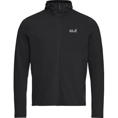 Jack Wolfskin Men's Litestride Hooded Full Zip Black