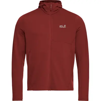 Jack Wolfskin Men's Litestride Hooded Full Zip Merlot