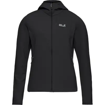 Jack Wolfskin Women's Litestride Hooded Full Zip Black