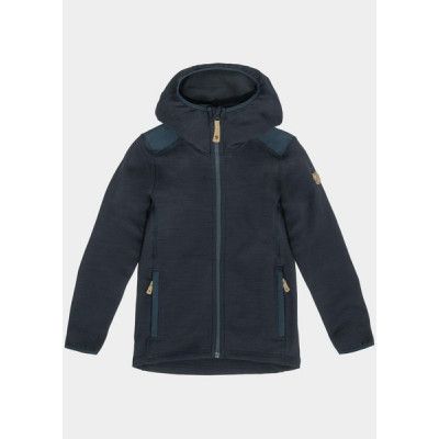 Kids Keb Fleece Hoodie, Dark Navy, 116,  Fleecetröjor