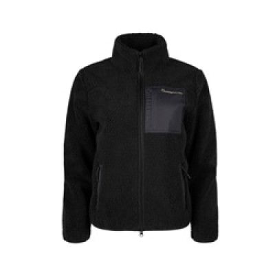 KnowledgeCotton Apparel Teddy High Neck Zip Jacket - Grs/Vegan