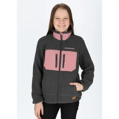 Lofoten Stretch Pile Jr, Charcoal/Dusty Rose, 160,  Tröjor