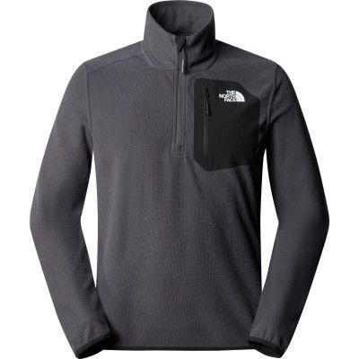 The North Face Men's Experit 1/4 Zip Grid Fleece Jacket Asphalt Grey/TNF Black