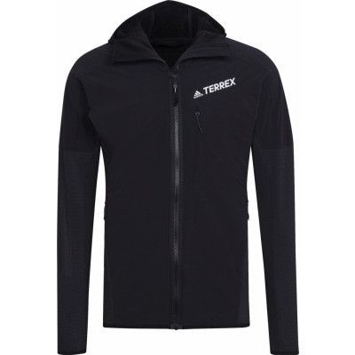 Adidas Men's Techrock Flooce Wind Hooded Jacket Shoblu/Black