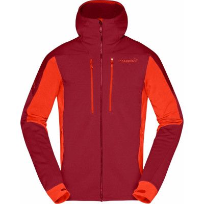 Norrøna Men's Trollveggen Powerstretch Pro Zip Hood Rhubarb