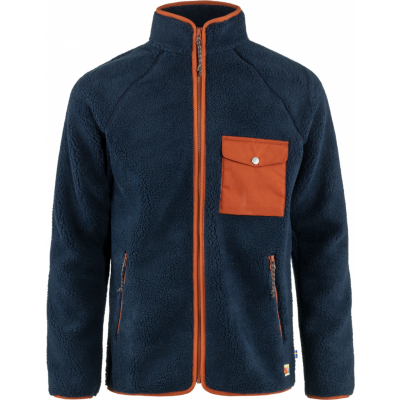 Fjällräven Men's Vardag Pile Fleece Navy-Autumn Leaf