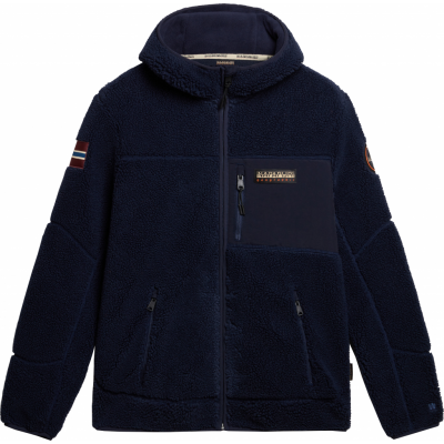 Napapijri Men's Yupik Full-Zip Fleece Hoodie Dark Blue
