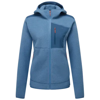 Mountain Equipment Highpile Hooded Womens Jacket Stellar Blue/Majolica Blue