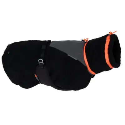 Non-Stop Dogwear Trekking Fleece Dog Jacket 30-36 Black/Orange