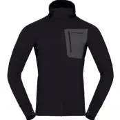 Norrøna Falketind Power Grid Hood M's Caviar - L