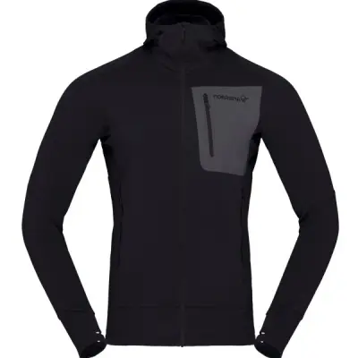 Norrøna Falketind Power Grid Hood M's Caviar - S