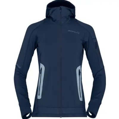 Norrøna Falketind Power Grid Hood W's Indigo Night - L