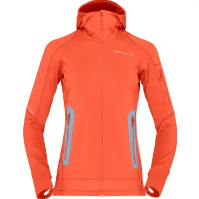 Norrøna Falketind Power Grid Hood W's Orange Alert - XS