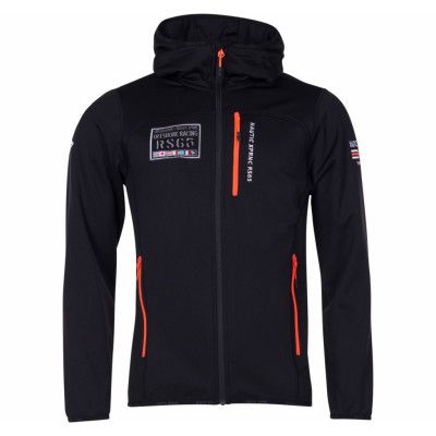 Pacific Hooded Fleece Jacket, Black/Orange, 2xl,  Tröjor