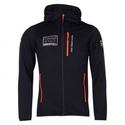 Pacific Hooded Fleece Jacket, Black/Orange, 3xl,  Tröjor
