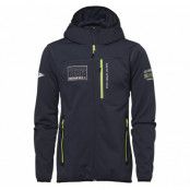 Pacific Hooded Fleece Jacket, Charcoal/Lime, M, Nautic Xprnc Rs65
