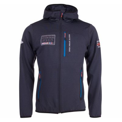 Pacific Hooded Fleece Jacket, Charcoal/Peak Blue, 3xl,  Nautic Xprnc Rs65