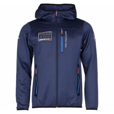 Pacific Hooded Fleece Jacket, Navy Melange/Peak Blue, L,  Tröjor