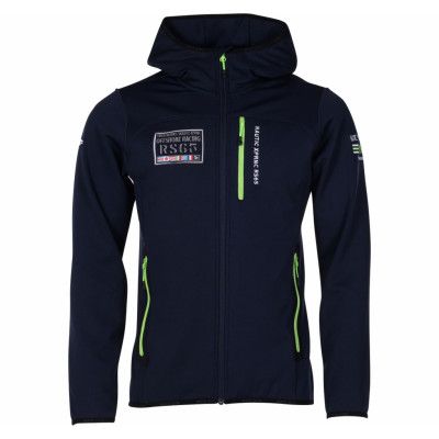 Pacific Hooded Fleece Jacket, Navy/Lime, S,  Nautic Xprnc Rs65