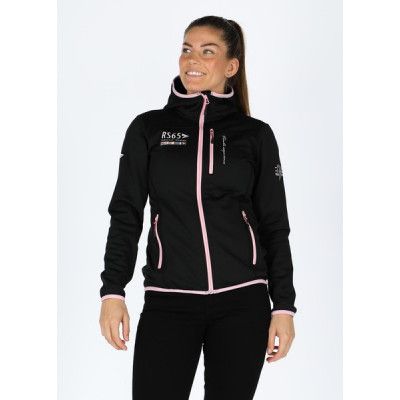 Pacific Hooded Fleece Jacket W, Black/ Lt.Pink, 46,  Fleecetröjor