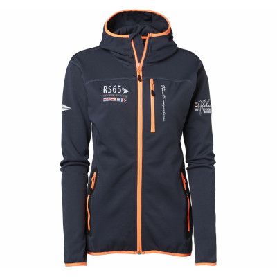 Pacific Hooded Fleece Jacket W, Charcoal/Mango, 34,  Nautic Xprnc Rs65