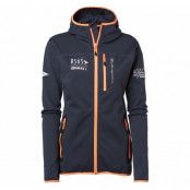 Pacific Hooded Fleece Jacket W, Charcoal/Mango, 36,  Nautic Xprnc Rs65