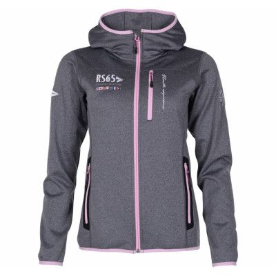 Pacific Hooded Fleece Jacket W, Grey Melange/Lt Pink, 42,  Nautic Xprnc Rs65