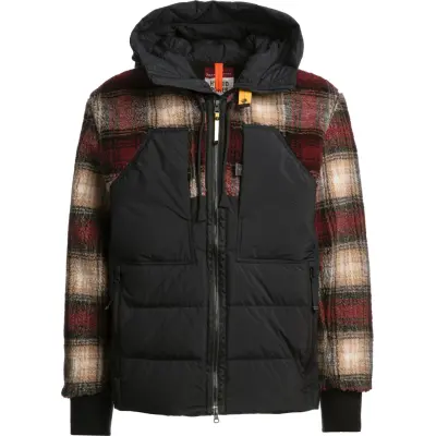 Parajumpers Men's Young Curly Fleece Hoodie Black-white-beige