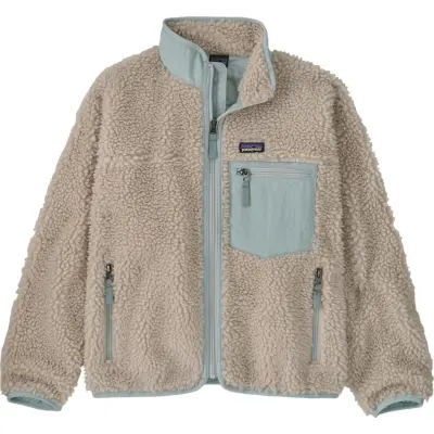 Patagonia Kids' Classic Retro-X Fleece Jacket Natural W/Virtually Blue