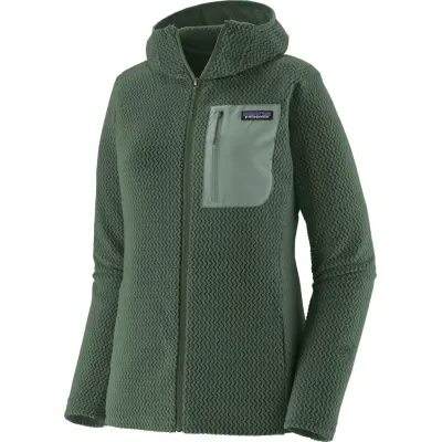 Patagonia Women's R1 Air Fleece Full-Zip Hoody Canopy Green