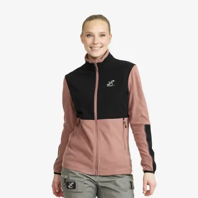 River Hybrid Fleece Dam Pink Wood, Storlek:M