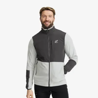 River Hybrid Fleece Herr Limestone Grey, Storlek:XL