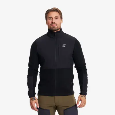 River Hybrid Fleece Jacket Herr Black, Storlek:2XL