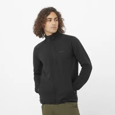 Salomon Men's Essential Lightwarm Full Zip mellanlagers fleecejacka